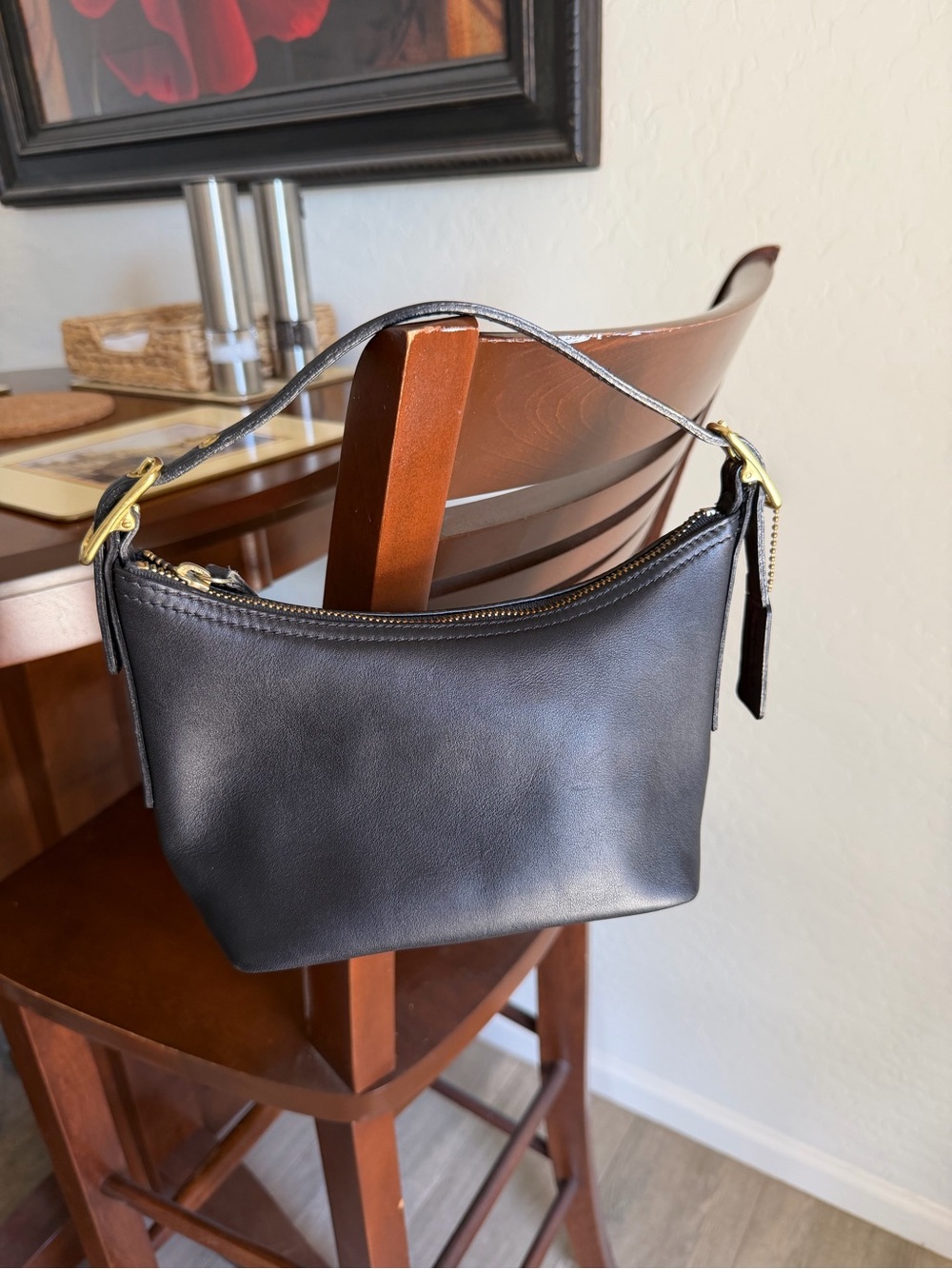 Coach Black Leather Legacy West Demi Pouch F1P-9844 - Picture 1 of 9
